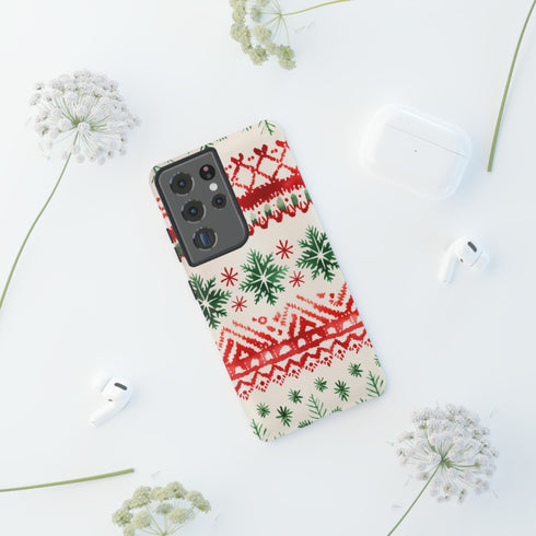 Watercolor Study of Christmas Patterns - Impact Resistant Phone Case
